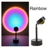 AC 220V EU Plug Sunset Lamp Night Light Rainbow Projection Lamp Mood Light Photography Wall Atmosphere Bedroom Living Room Decor