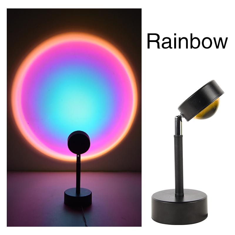 LED Sunset Night Light Projector Atmosphere Lamp AC 220V EU Plug For Gift Party Bedroom Photography Background Decoration