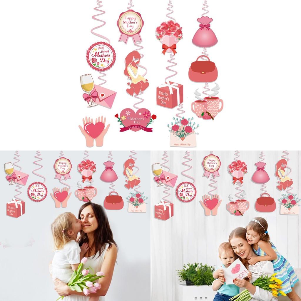 Day Mothers Spiral Pvc Hanging Decorations For Celebrations Gatherings Prop