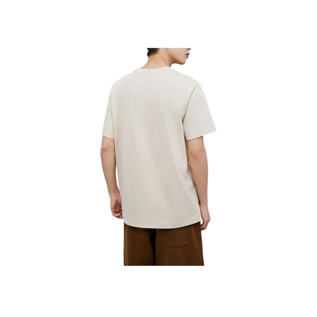 Anta Logo Letter Print Valentines Day Comfortable Breathable Short Sleeve T-Shirt Men Tops Light-Smoke-Gray 972428108-7