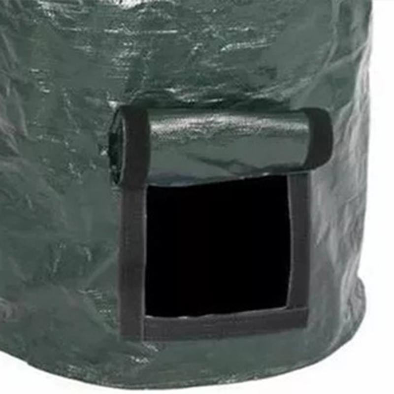 Garden Composting Bag PE Waterproof Foldable Light Weight Large Capacity Reusable Lawn Leaf Bag