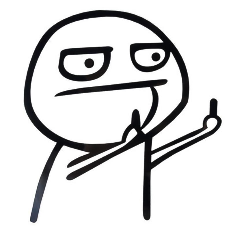 2PCS Funny Middle Finger Reflective Sticker Universal Car Sticker Reflective Vinyl Bicycle Decal Styling Decor Car stickers