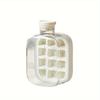 2 In 1 Ice Cube Maker Water Bottle , Touch Free Silicone Ice Trays, 12/18 Grids, Leak Proof, Easy Release for Home/Office/Trave