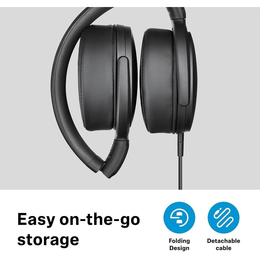 Sennheiser HD 400S Wired Headphones, Closed-Back, with Smart Remote Control, Sturdy Foldable Design, Lightweight and Compact [Domestic Genuine Product