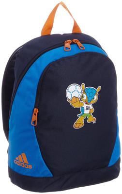 Adidas Batoh s maskotem ALE35 D84372 Modro-oranžový (College Navy/Bahia S14/Bahia S14)