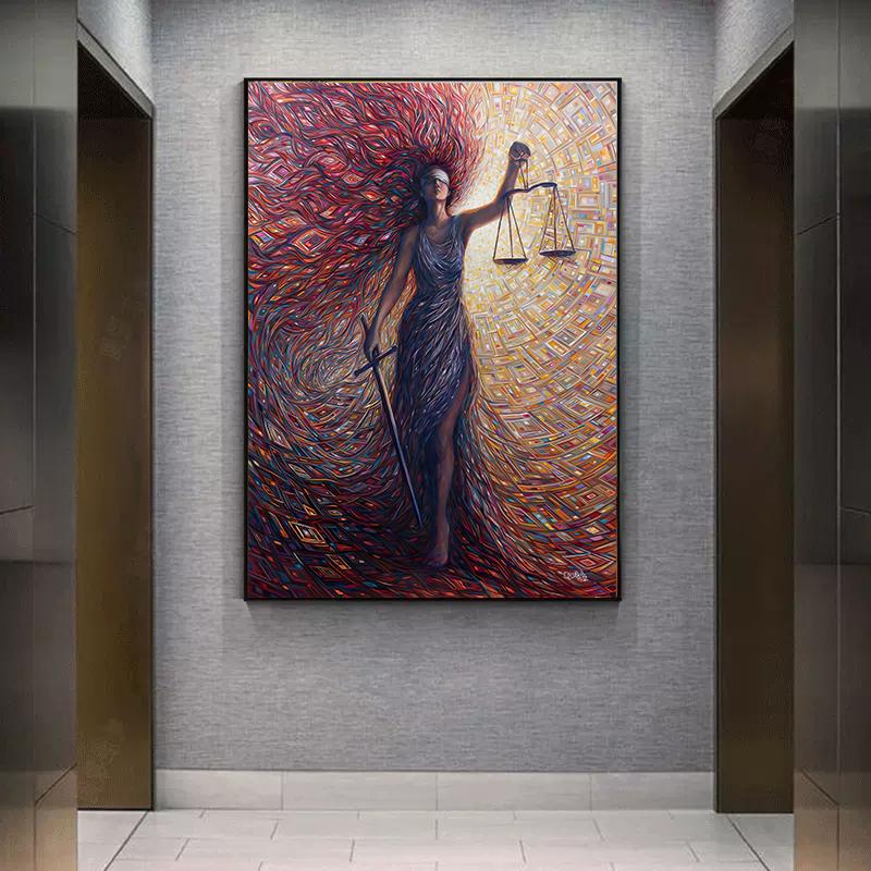 Goddess of Justice Poster Abstract Women Wall Art Pictures Canvas Print for Modern Living Room Home Decor Painting Gifts Cuadros