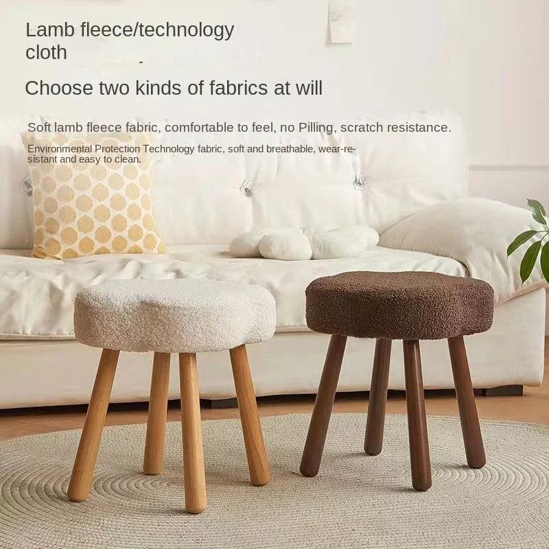 

2025 Cloud Creative Макияжная скамья из овечьей шерсти Табурет для макияжа Стулья для макияжа Домашнее милое туалетное кресло Легкая роскошная мебель
