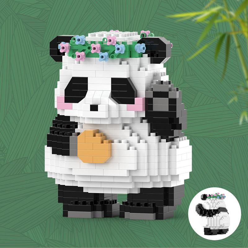 Panda 3d Constructor Micro Brick Small Particle Assembled Diamond Building Block for Children Boys 6 To 10 Year Games Child Gift