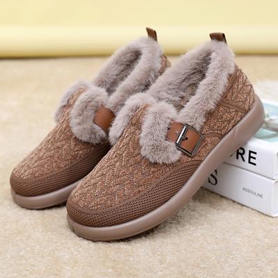 Nouvelles Chaussures Décontractées d'Hiver pour Femmes avec Polaire et Chaleur Épaissie Antidérapantes à Semelle Souple Livraison Gratuite Chaussures pour Femmes
