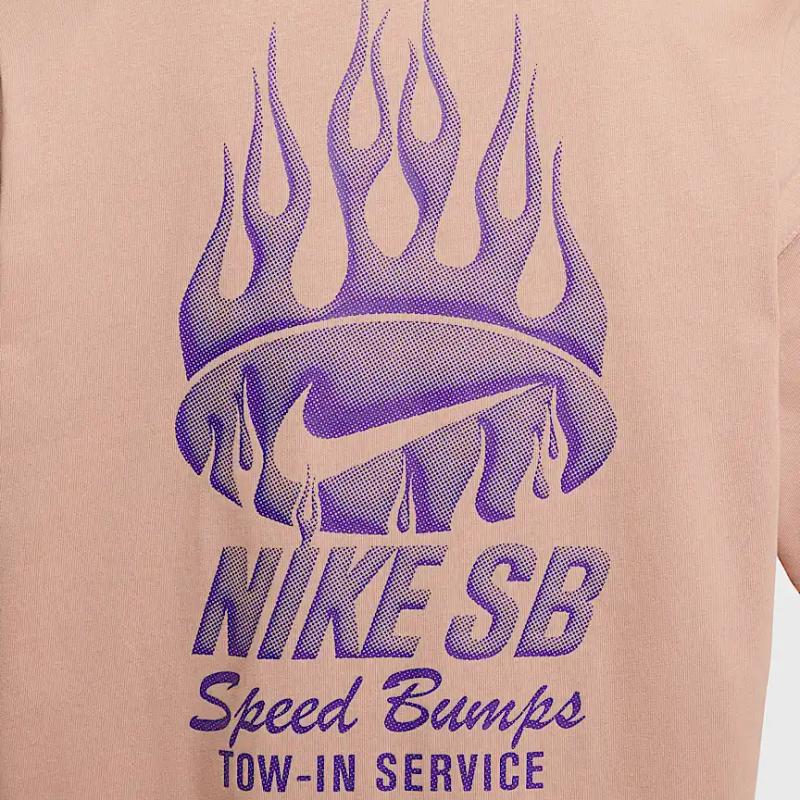 Nike SB Logo Letter Loose Short Sleeve Breathable T-Shirt Men tops Gray Clay-Yellow HJ0821-215