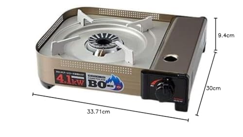 Iwatani Cassette Cooktop, BO-Plus, Hairline Silver, Disaster Prevention, Made in Japan, CB-AH-41F