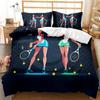 Sports Duvet Cover Set Taekwondo Ski Swimming Boxing Dance Badminton Baseball Ice Hockey Queen Polyester Bedding Teens Boys