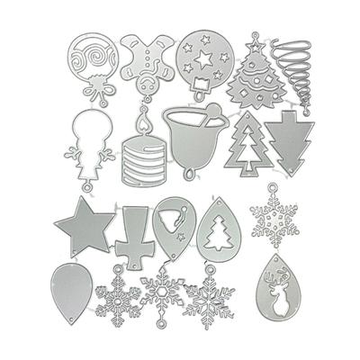 Boucles d'Oreilles de Noël Matrices de Découpe en Métal Bricolage Gabarit de Gaufrage en Acier au Carbone Pochoir Métallique Scrapbooking pour Cartes Découpes