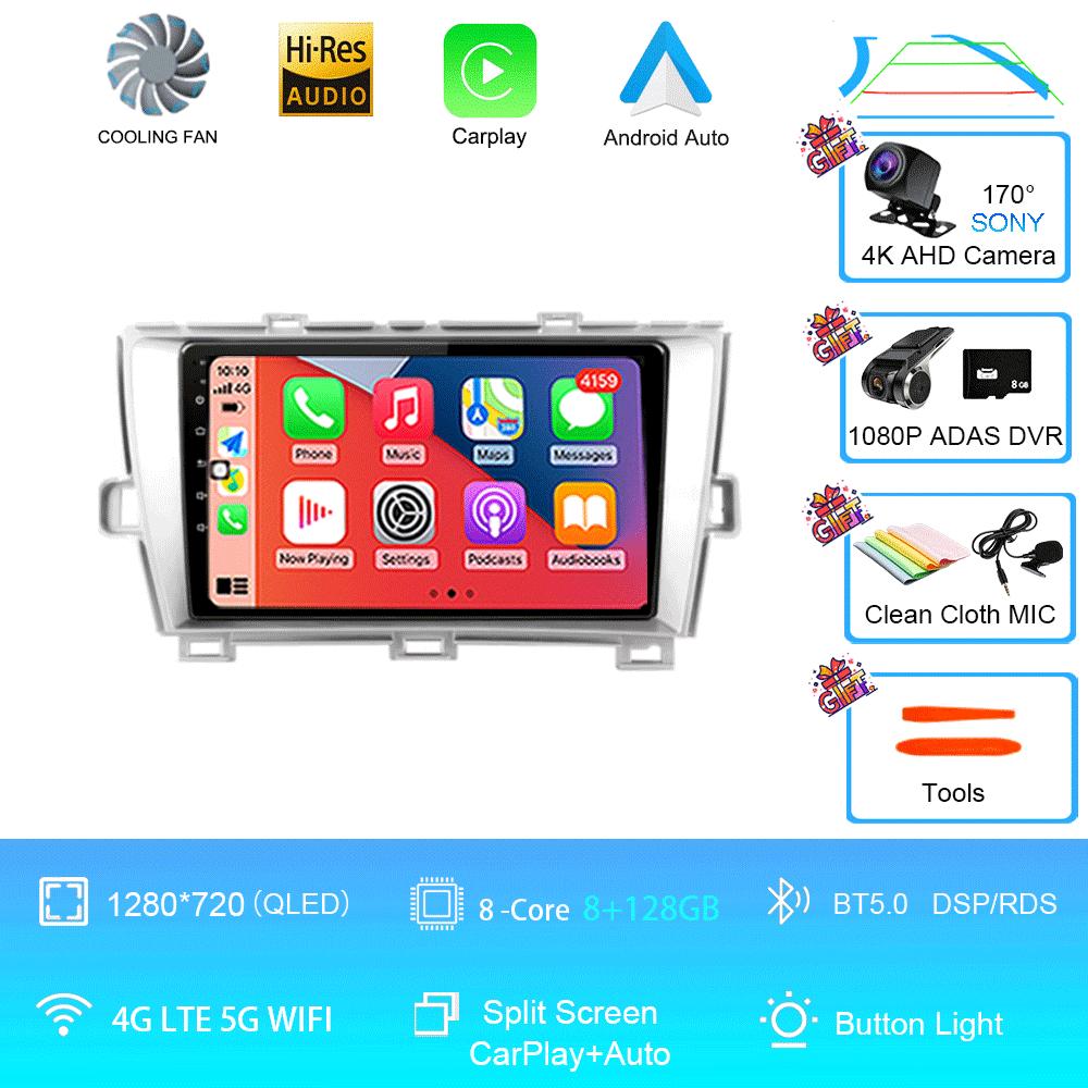 Car Radio Android 14 For Toyota Prius XW30 30 2009-2015 LHD Multimedia Video Player Navigation Stereo GPS 360 Camera No 2 Din 9”
