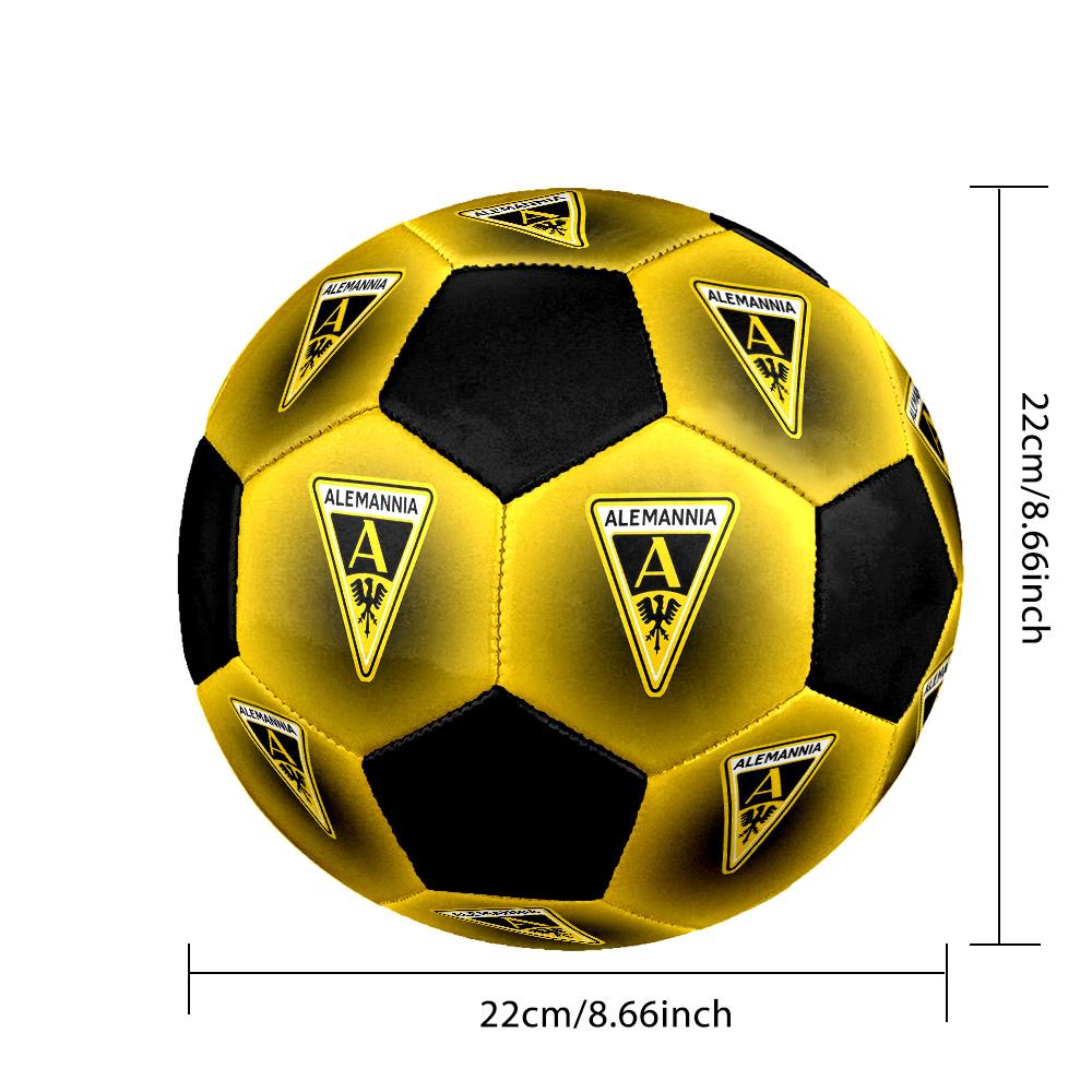 Alemannia Aachen Soccer Ball Colorful All Ages Machine Stitched PVC Competition Ready Durable High-Bounce.SIZE5