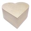 Heart Shaped Unfinished Wood Box Jewelry Trinket Decorative Treasure Chest Unpainted DIY for