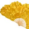 Folding Fan Waterproof 3-layer Petals Bamboo Handle Handheld Chinese Yangge Dance Fan Performance Prop for Performance