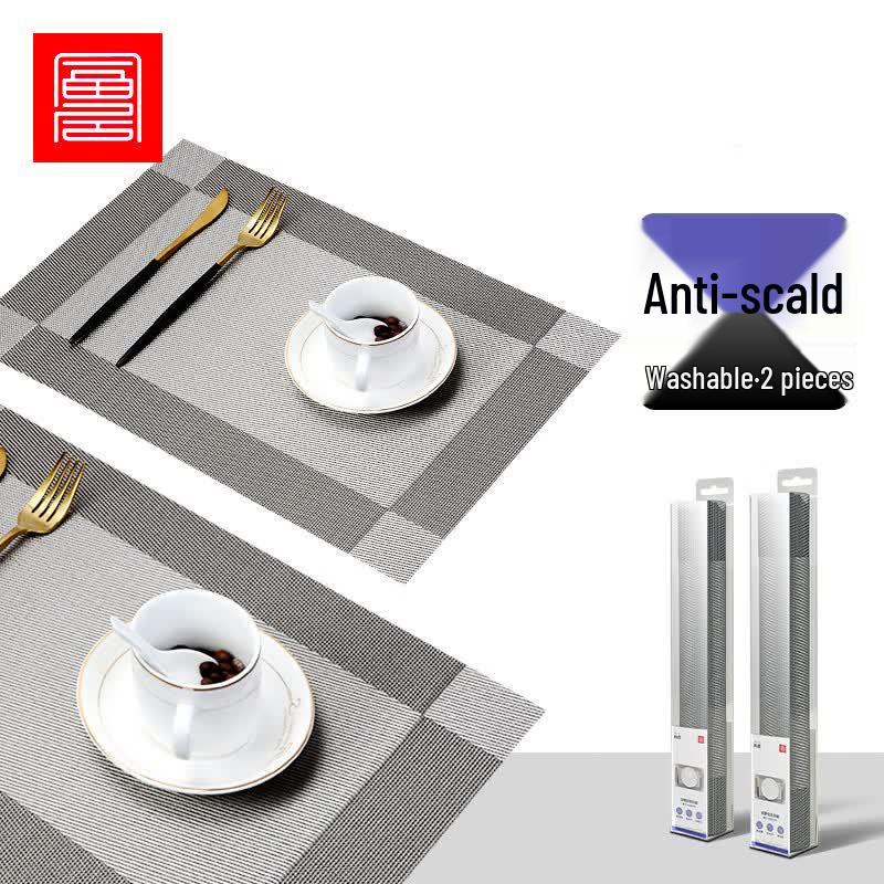 Foojo Waterproof PVC Dining Placemats (2-Pack)