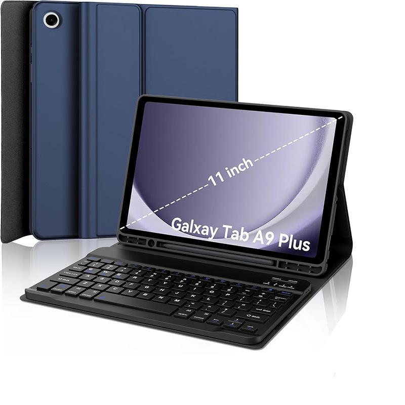 Samsung A9+ Tablet Leather Case with A11plus Magnetic Bluetooth Keyboard