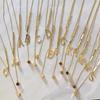 Alphabet Letter Pendant Necklace Gold Color A-Z Letter Clavicle Chain Women Choker  Birthday Gift