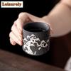 Relief Silver Drawing Zisha Teacup Creative Tea Bowl Beautiful Tea Cup Tea-tasting Smelling Cup Chazhan Master Cups Tea Services