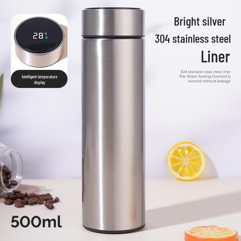 304 Stainless Steel Smart Temperature Display Insulated Water Cup with LED - Customizable Gift