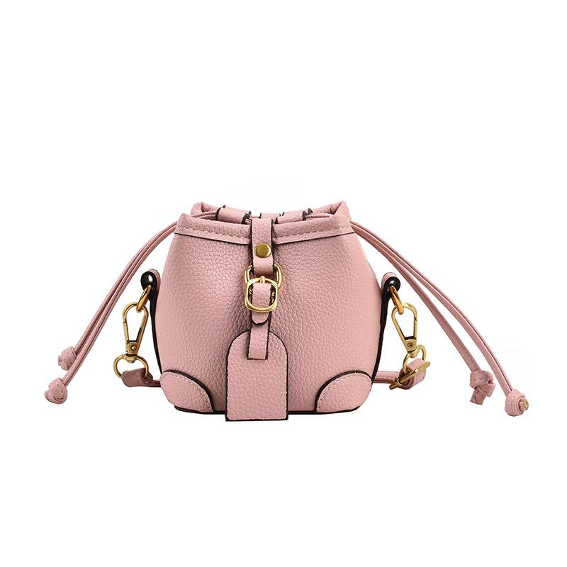 Mini-Eimer-Umhängetasche für Damen Handys Geldbörsen PU-Leder Mode Kleine süße Kinder-Taschen für Mädchen Kleine Tragetaschen