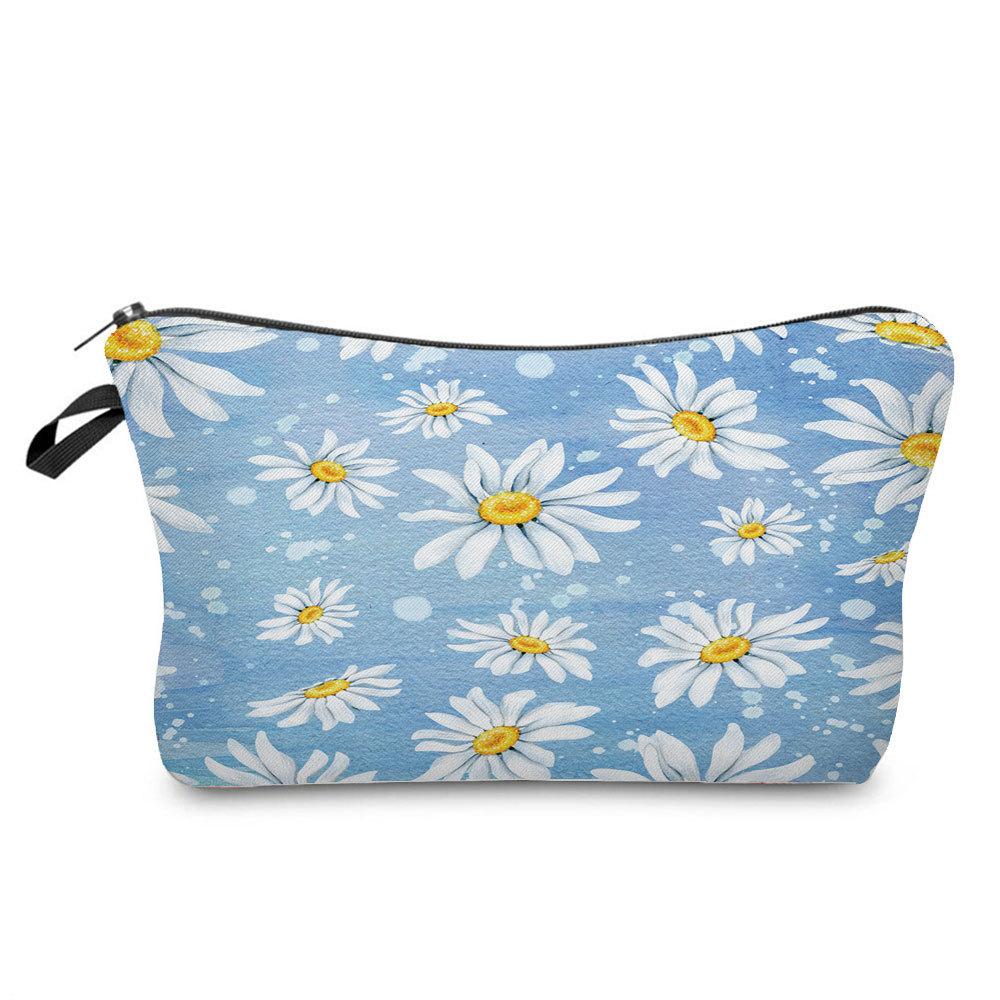 Women Flower Print Cosmetic Bag Toiletries Organize Travel Storage Case 6379
