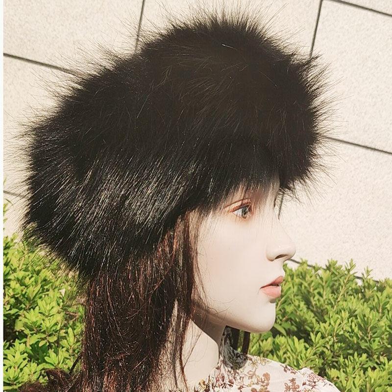 

Fall and Winterheattech Hat Ring Empty Top Hat Imitation Fur Fox Fur Headband Hair Accessory Ring Hood Stage Performance Hat