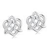 Silver Celtic Knot Stud Earrings 925 Silver