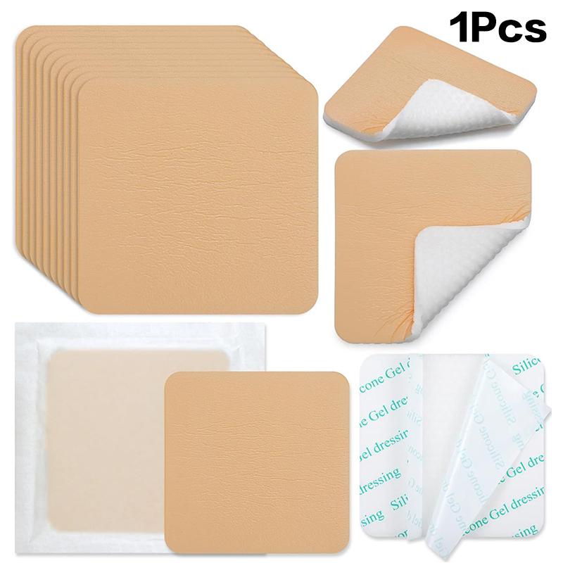 Borderless Foam Dressing Waterproof And High Absorbency Square Shaped Wound Care Bandage Silicone Foam Pad For First Aid