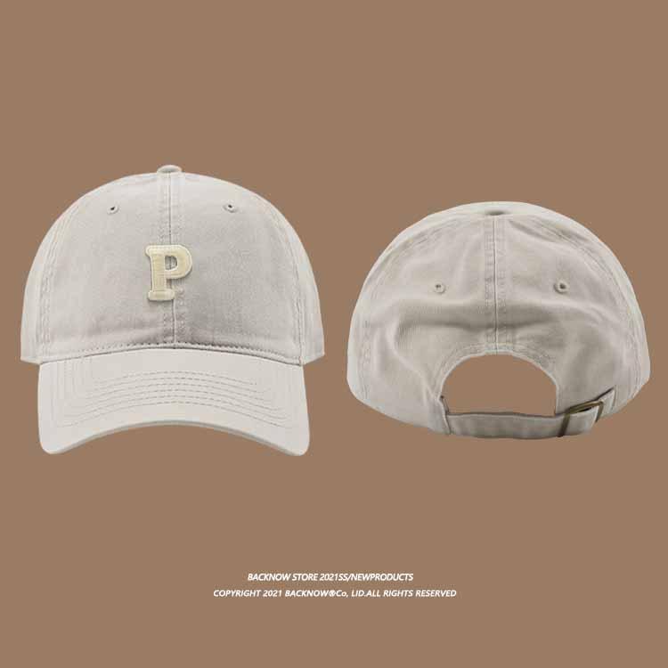 Vintage "R" Letter Embroidery Baseball Cap, Adjustable Cotton Dad Hat for Men & Women