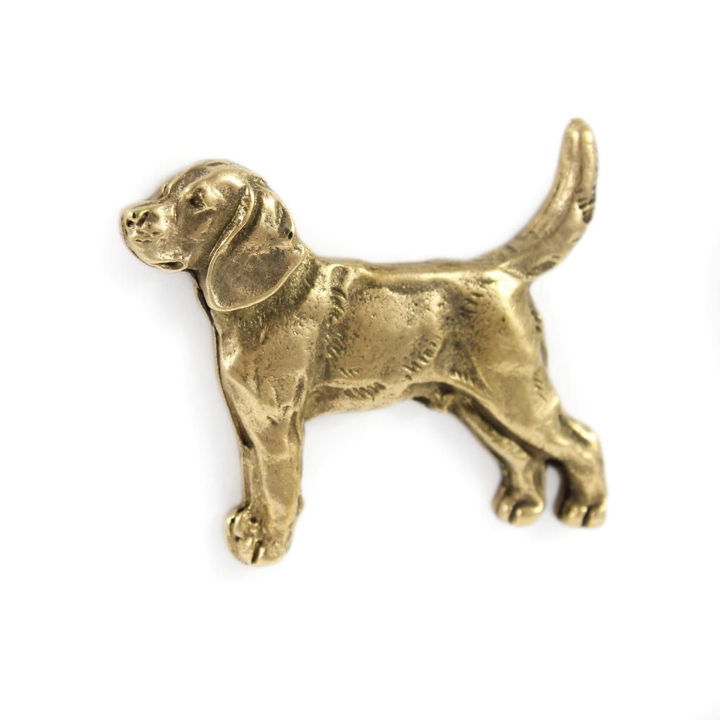 Beagle - gold-plated pin brooch, elegant dog ornament, unique pin by Art-Dog brand