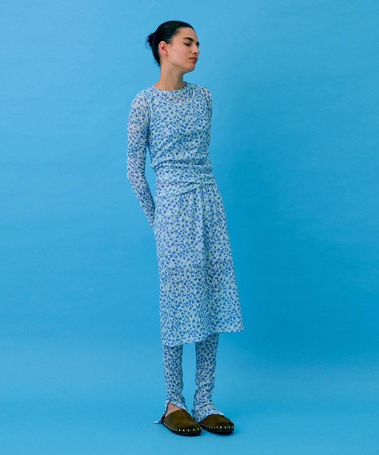 Bundercammer Floral Skirt_Light Blue