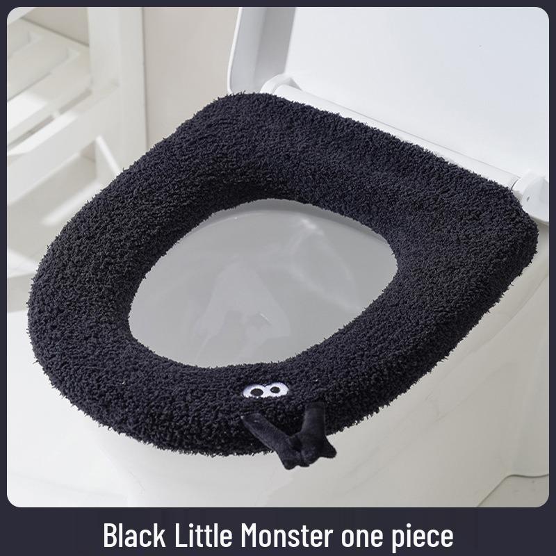 Universal Washable Cloud Velvet Toilet Seat Cover - Thick, Warm & Comfortable for All Seasons