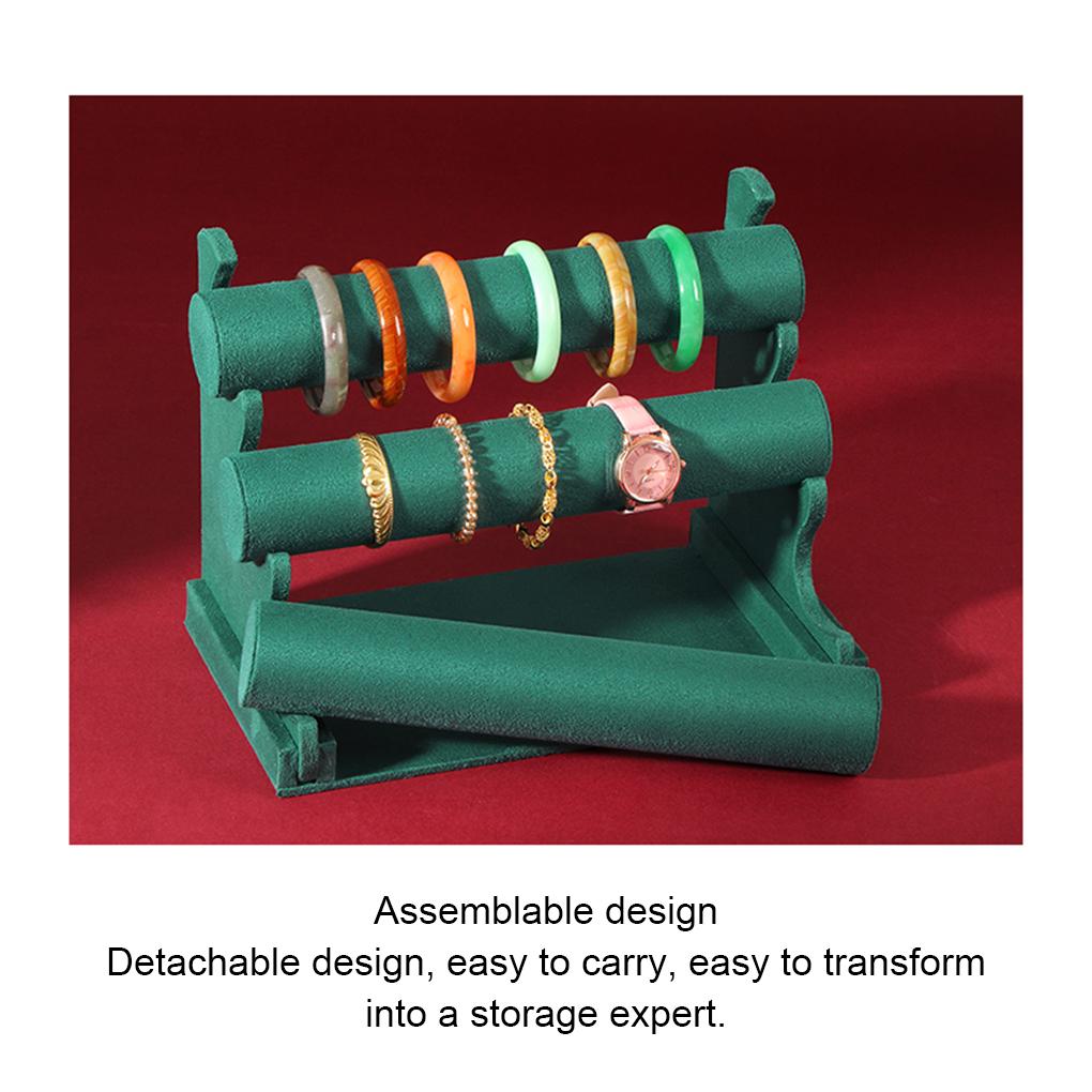 Bracelet T-Bar Rack Display For Bracelets And Bangles Wide Application Velvet Bracelet Display