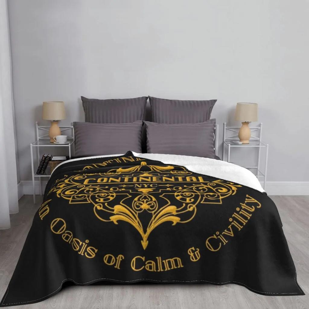 The Continental Hotel Throw Blanket Vintage Blanket Heavy Blanket throw blanket for sofa Beach Blanket