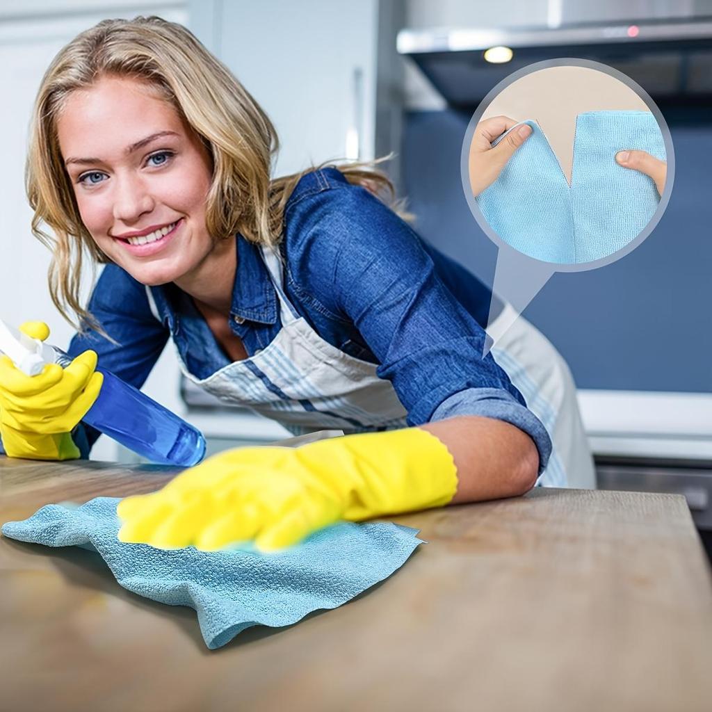 Rotolo di asciugamani in microfibra riutilizzabile, Asciugamani per la pulizia a strappo a mano, Panno per la pulizia, Salviette assorbenti multiuso per la pulizia, Strofinaccio da cucina