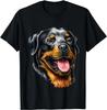 Face Portrait Watercolor Painting Rott Cool Dog Rottweiler Gifts Unisex T-Shirt