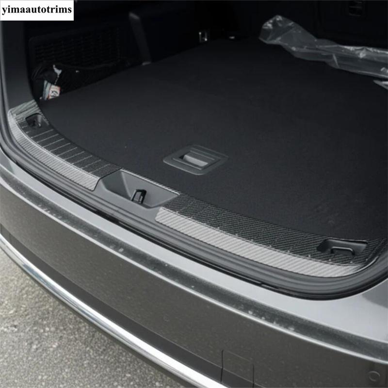 Car Rear Bumper Door Sill Trunk Tread Plate Panel Cover Trim For Mazda CX-70 CX-80 CX-90 2025 2026 Stainless Steel Accessories