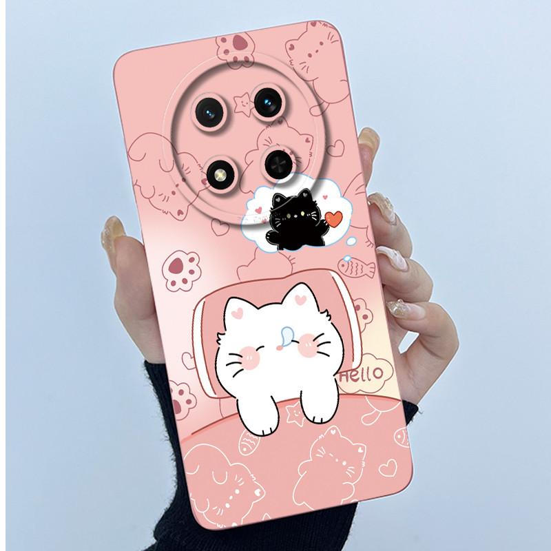 Case For Honor X9c 5G Honor Magic 7 Lite 5G Cute Panda Sweet Girls Cats Protective Liquid Silicone Soft TPU Back Cover Casing