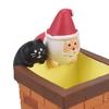 LED Light-up Stack Refrigerator Magnet Luminous Movable Christmas Santa Claus Black Cat Fireplace Stack Fridge Decoration with Light