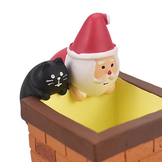 LED Light-up Stack Refrigerator Magnet Luminous Movable Christmas Santa Claus Black Cat Fireplace Stack Fridge Decoration with Light