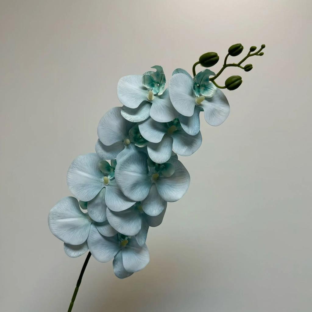 9 Head Latex Butterfly Orchid Artificial Flowers Hand Feeling Fake Flowers RoomTable Decoration Wedding Arrangement