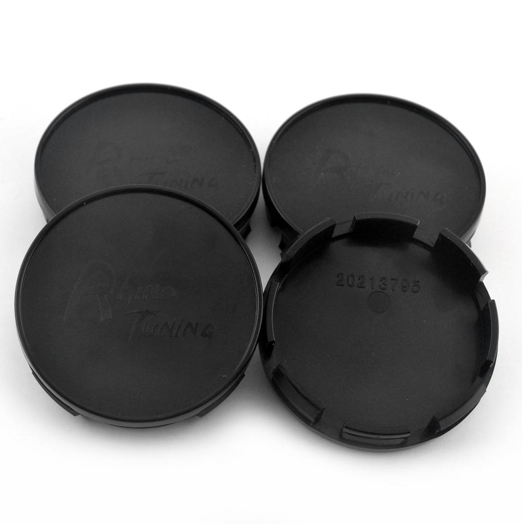 4pcs Outer Diameter 65mm Inner Diameter 63mm Black ABS Car Wheel Center Hub Cap
