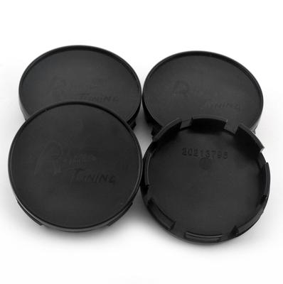 4 peças Diâmetro Externo 65mm Diâmetro Interno 63mm Preto ABS Tampa Central de Roda de Carro