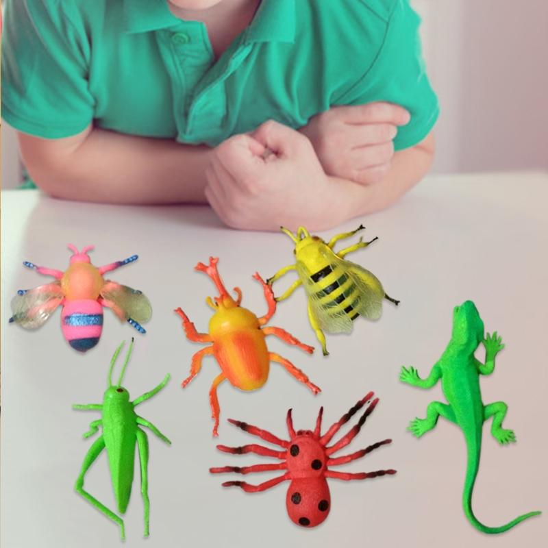 Gag Gift for Kids&Adults 6 Pieces Realistic Insect Kids Party Favor Toys Creative Supplies for Age 6+ Kids/Adults