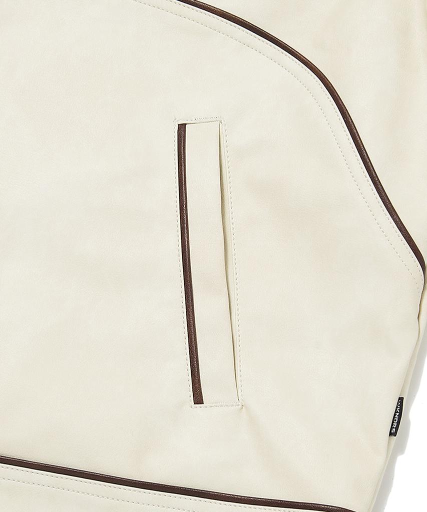 Wkndrs Washed Leather Jk (Ivory)