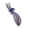 Natürlicher Labradorit, Kyanit 925 Sterlingsilber Massiv Geschenk Anhänger 1.50'' f0M64