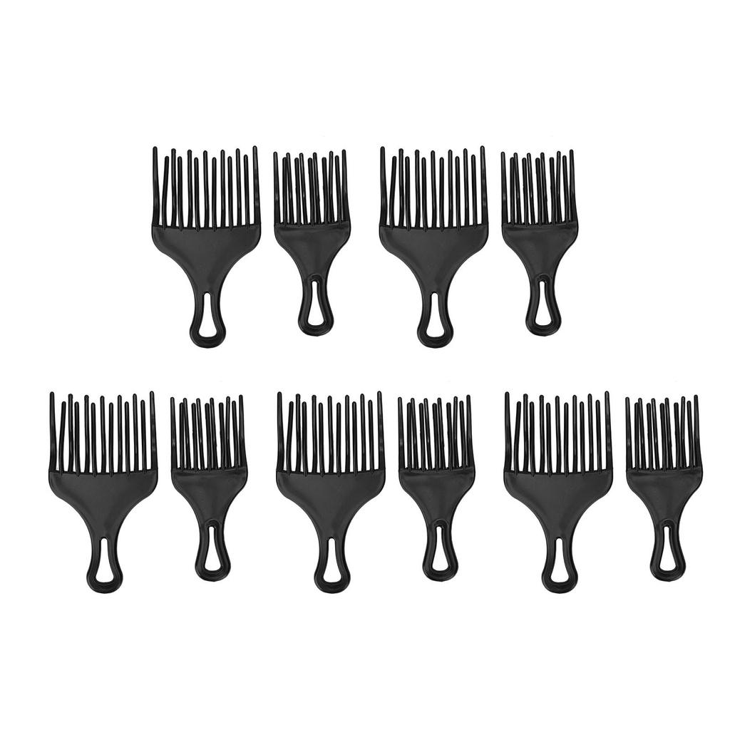 10pcs Hair Pick Comb Wide Tooth Ergonomic DIY Hairstyles Plastic Hair Pick for Long Thick Curly Hair for Salon Styling